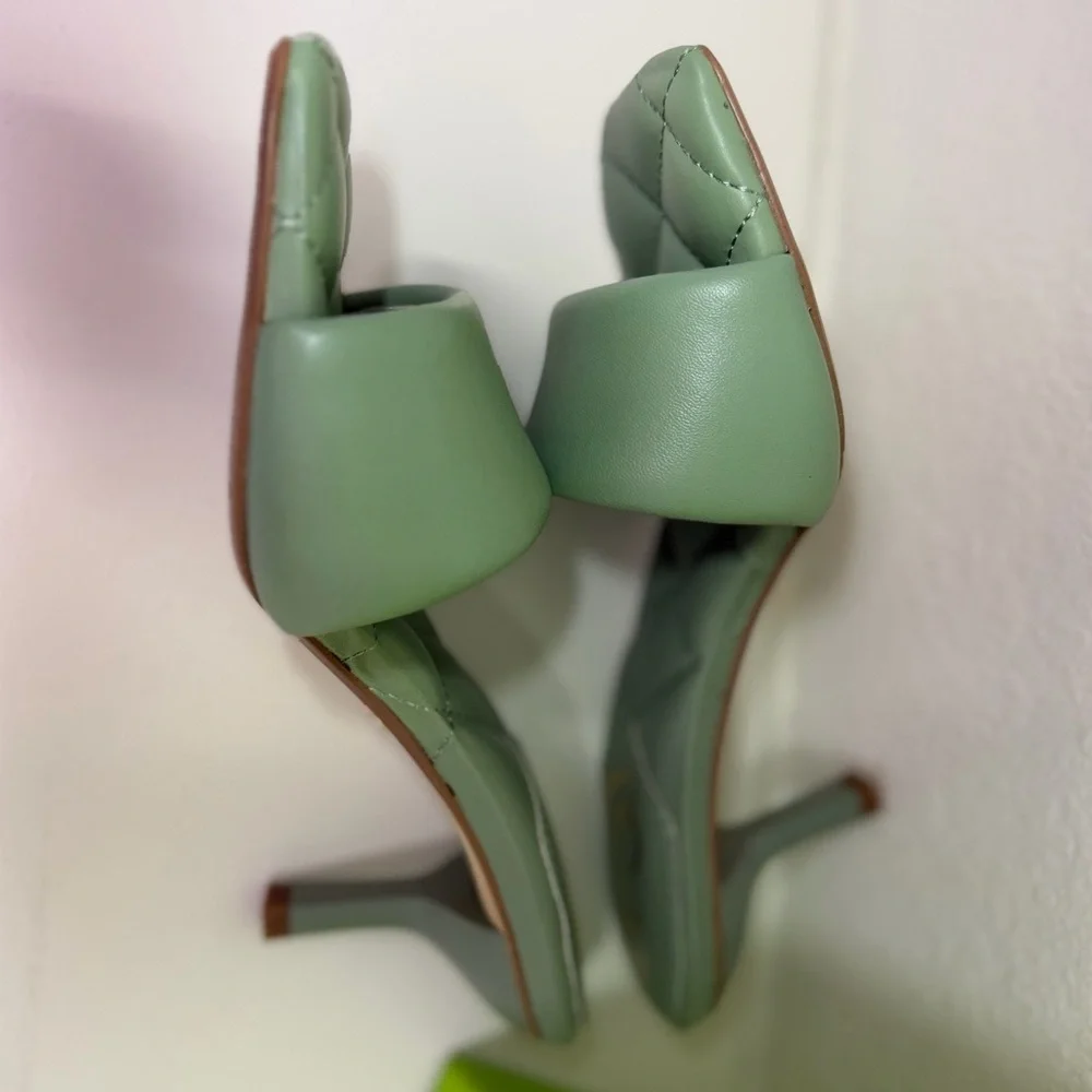 Sam Edelman Mint Quilted Heels